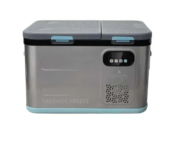 یخچال فریزر کمپرسوردار دو قلو Higear مدل HGRAA10603DGY (39 لیتر)
