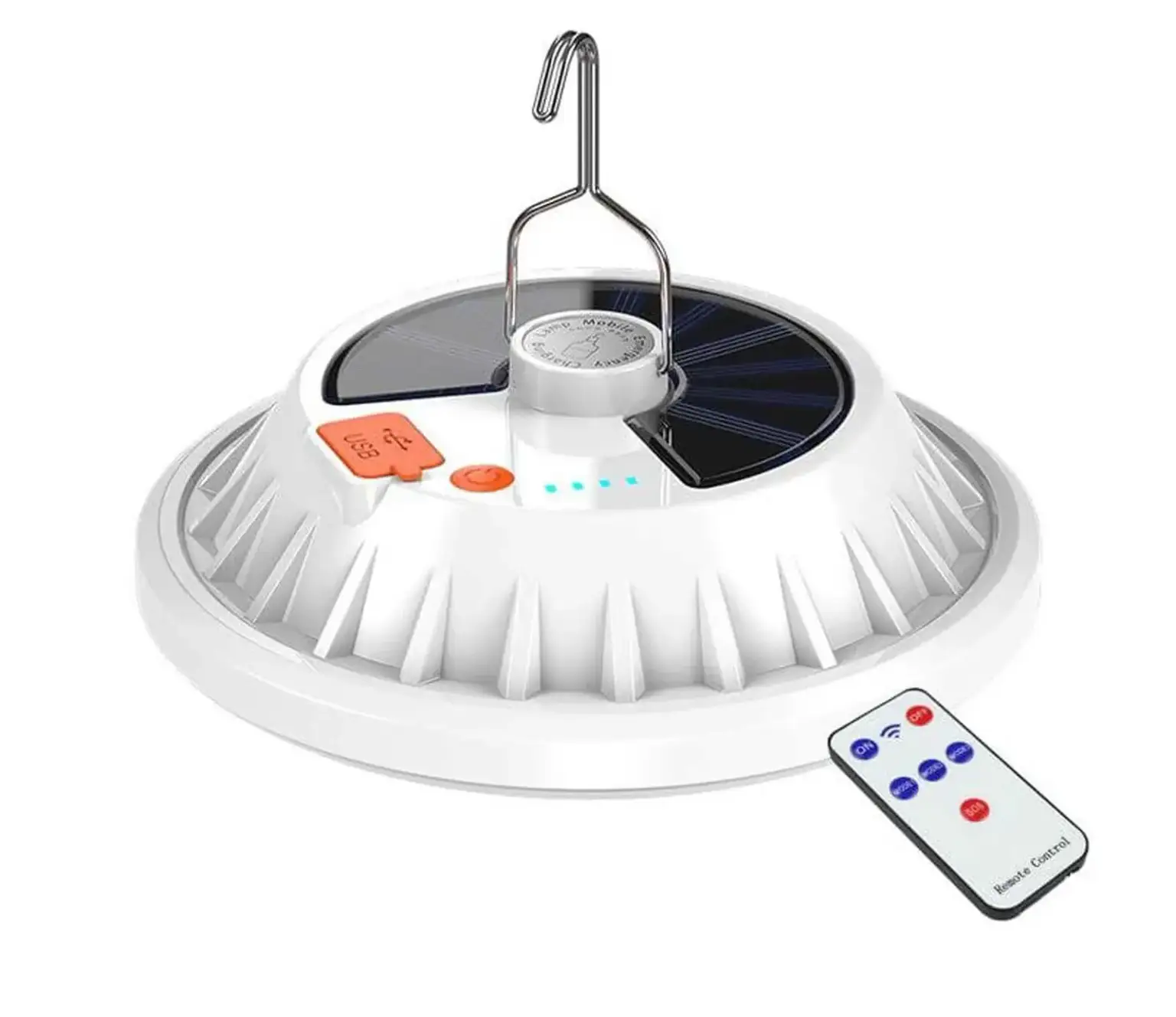 چراغ چادر HS-V62 دارای پنل خورشیدی و ریموت کنترل