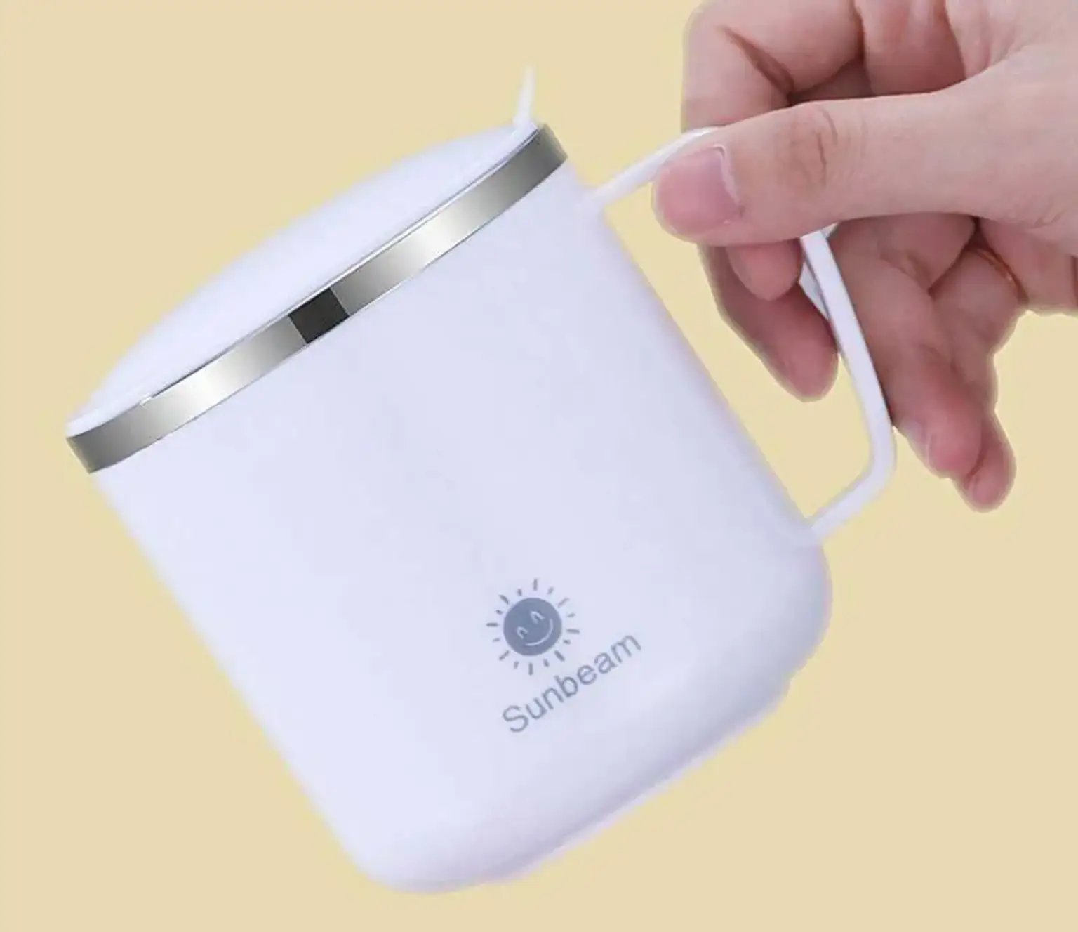 لیوان درب دار استیل sunbeam