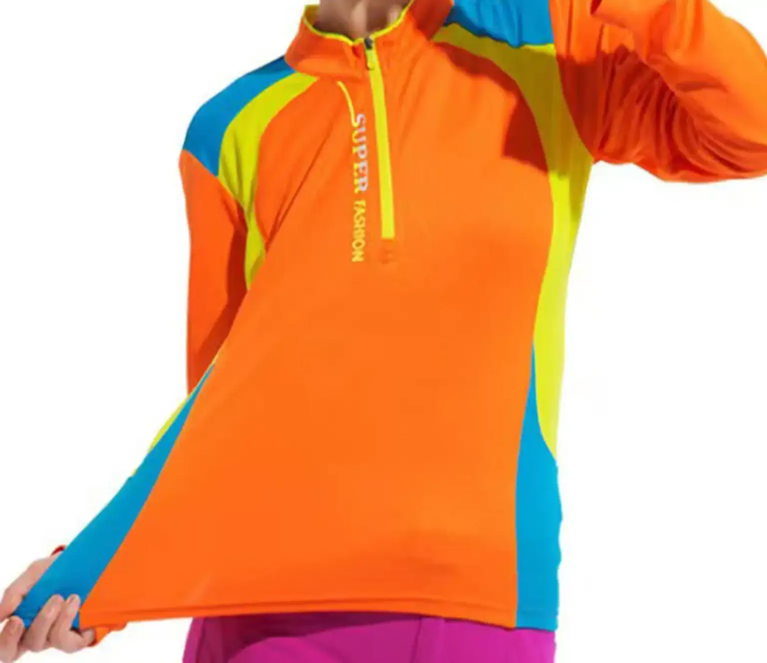 تیشرت نیم زیپ کوهنوردی مدل Super Fashion