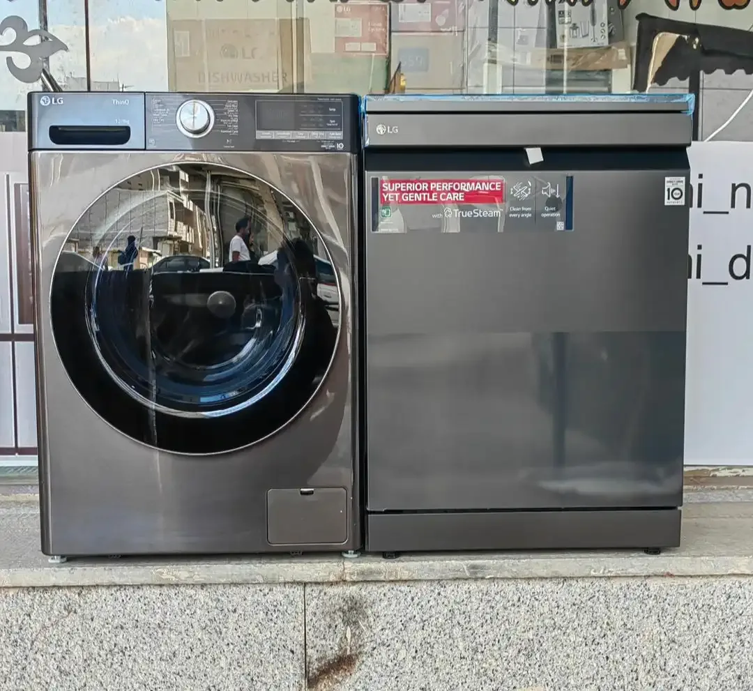 لباسشویی ال جی V12 خشک کن دار دودی